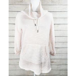 Kensie Performance Pale Pink Cowl Neck Pullover